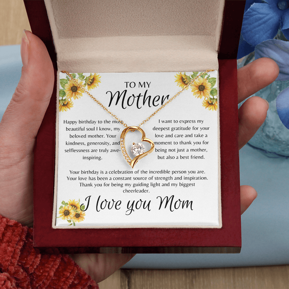 To My Mother - Heart Pendant Necklace