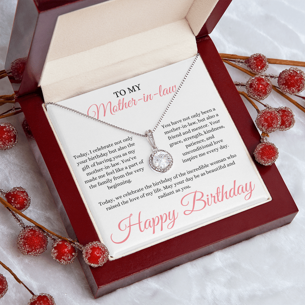 To My Mother-in-Law – Birthday Pendant Necklace