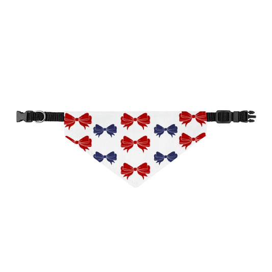 Patriotic Bow Dog Bandana