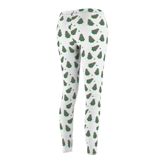 Green Christmas Tree Snack Cake Leggings