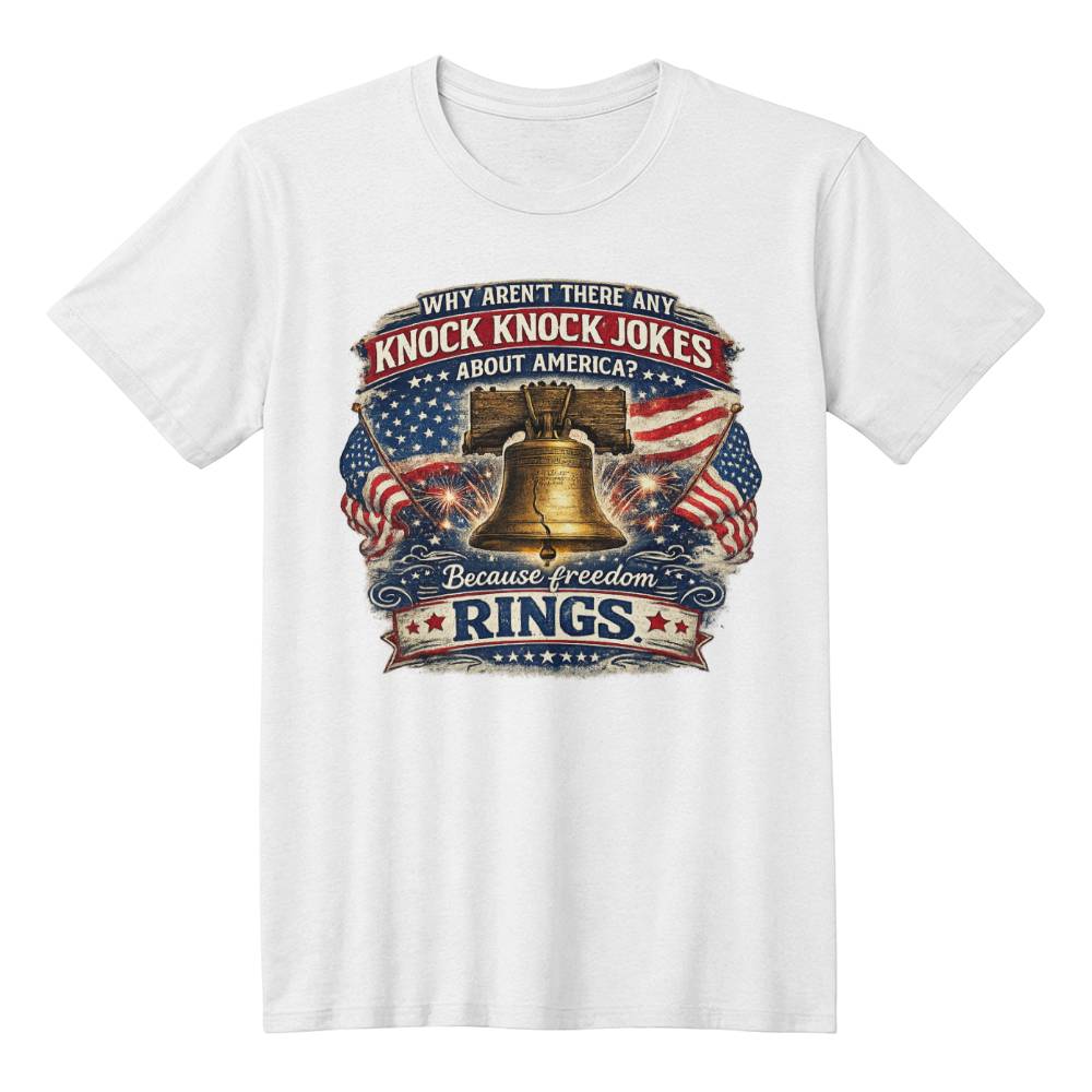 Freedom Rings, USA 4th of July Tshirt, Cotton