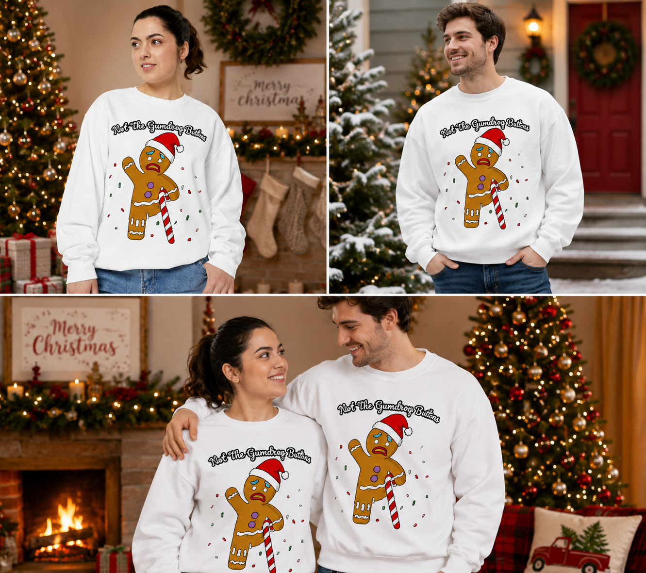"Not The Gumdrop Button" Gingy Christmas Sweatshirt