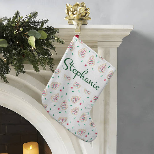 Custom Christmas Tree Snack Cake GIANT Holiday Stocking