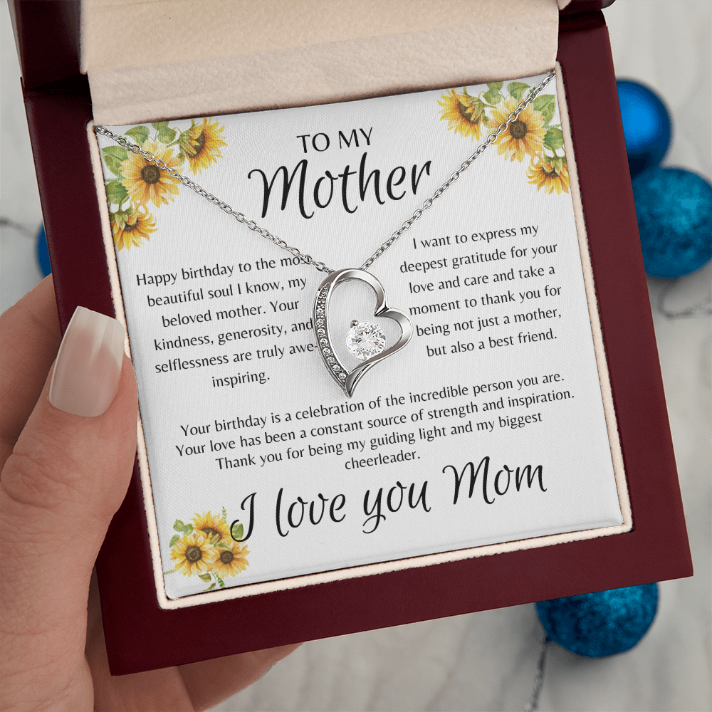 To My Mother - Heart Pendant Necklace
