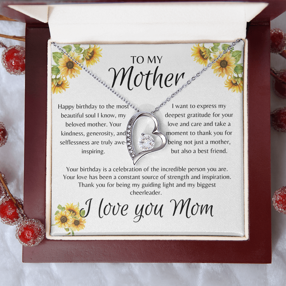 To My Mother - Heart Pendant Necklace