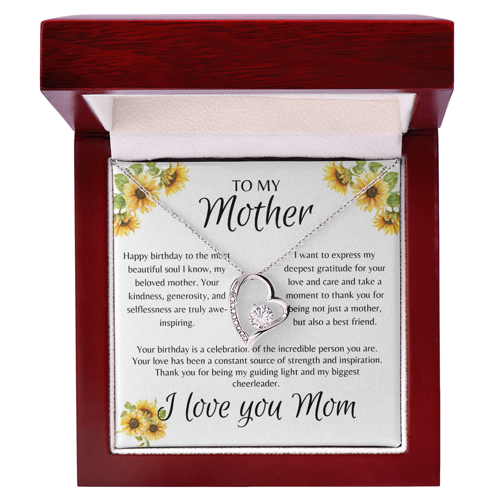 To My Mother - Heart Pendant Necklace