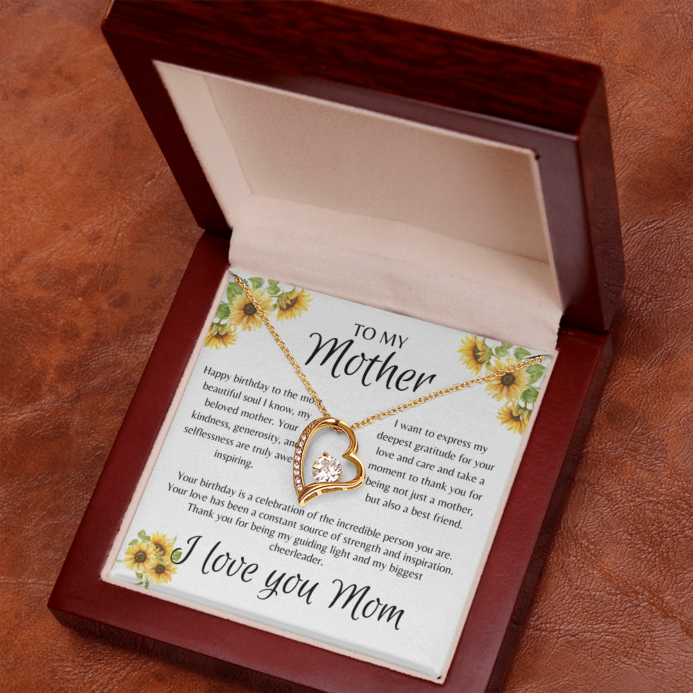 To My Mother - Heart Pendant Necklace