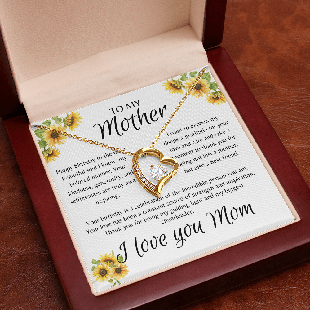To My Mother - Heart Pendant Necklace