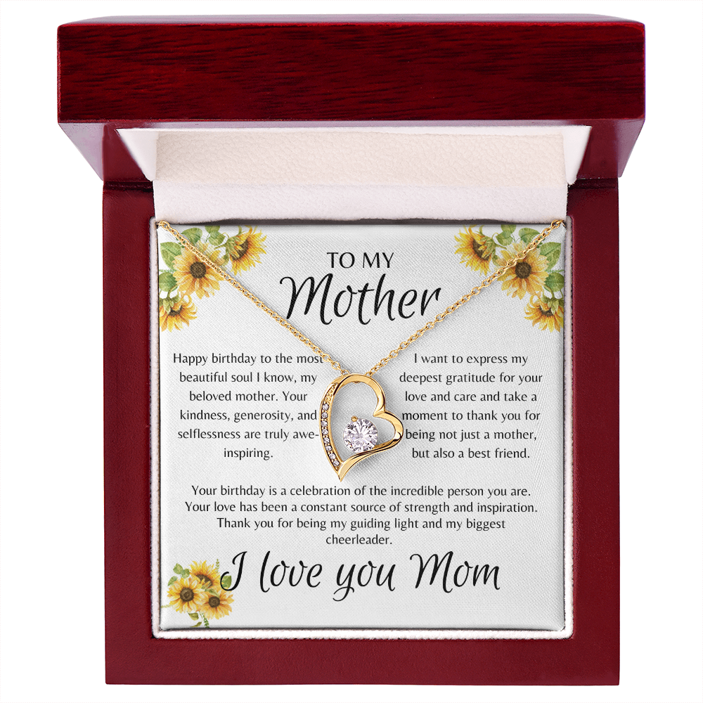 To My Mother - Heart Pendant Necklace