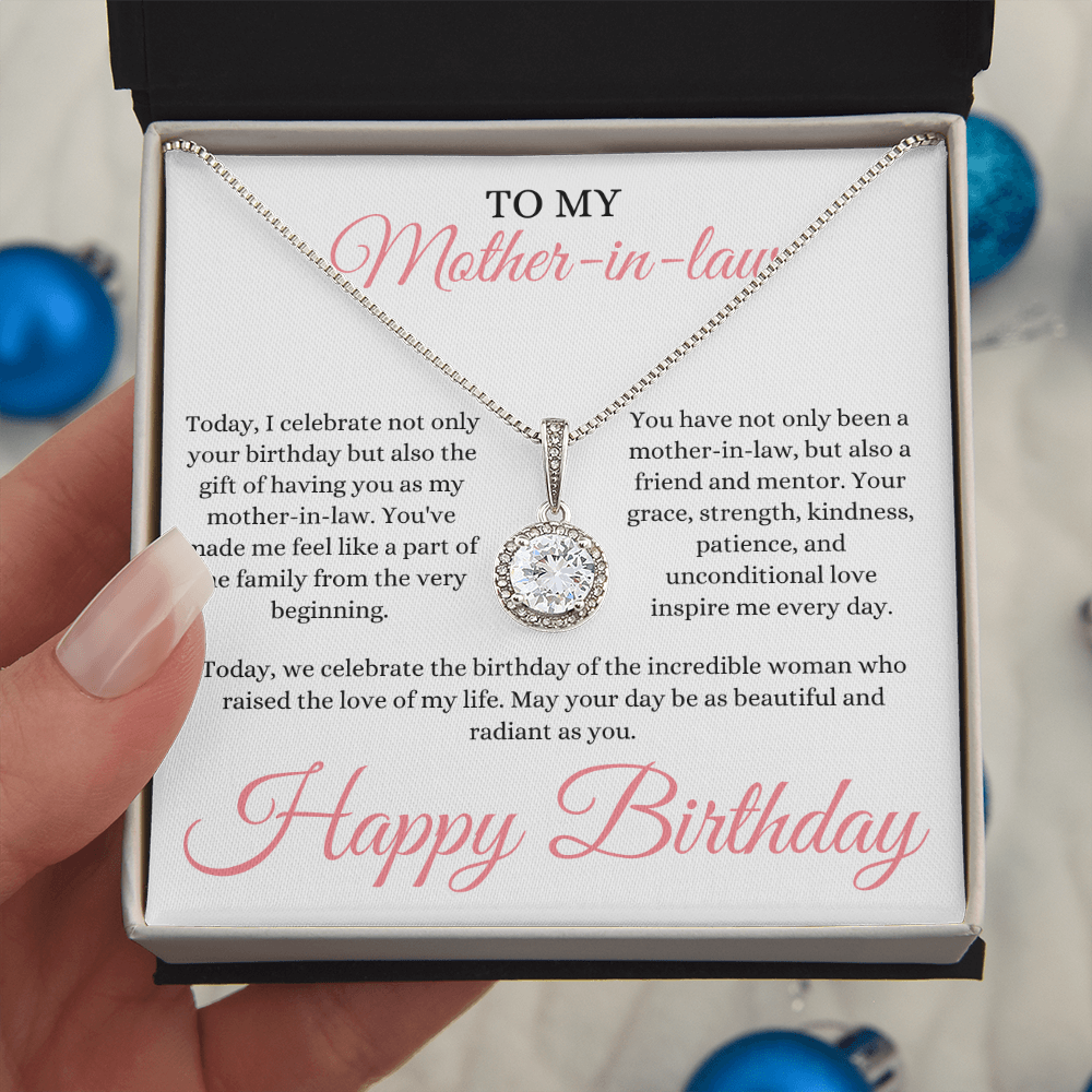 To My Mother-in-Law – Birthday Pendant Necklace