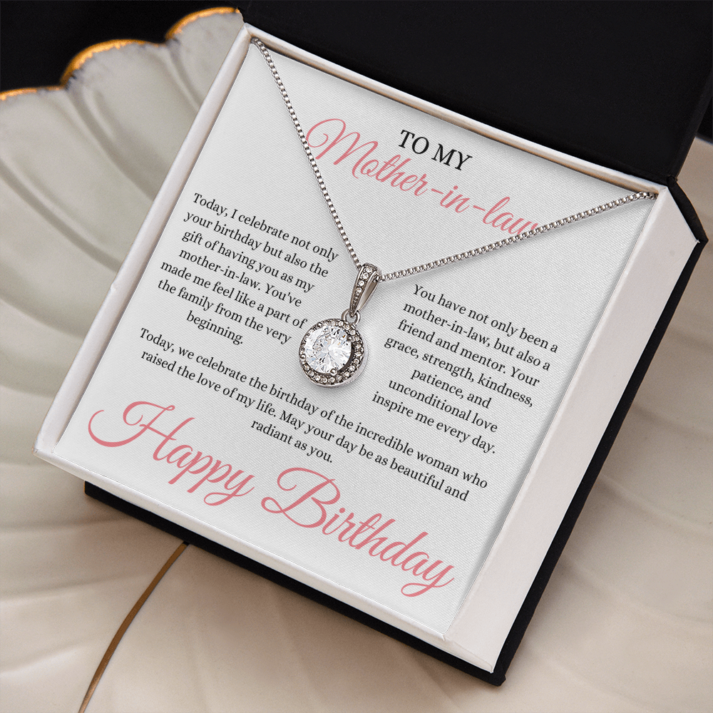 To My Mother-in-Law – Birthday Pendant Necklace