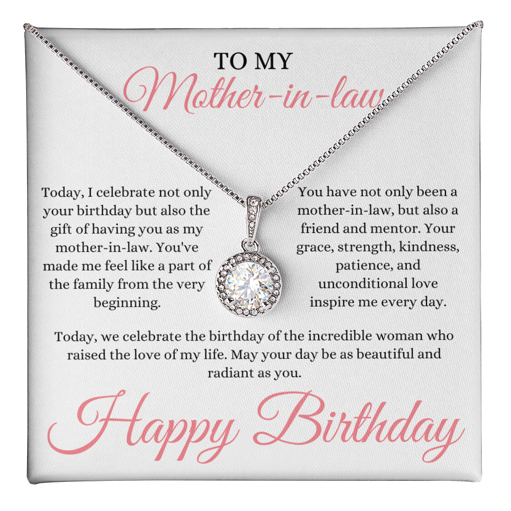 To My Mother-in-Law – Birthday Pendant Necklace
