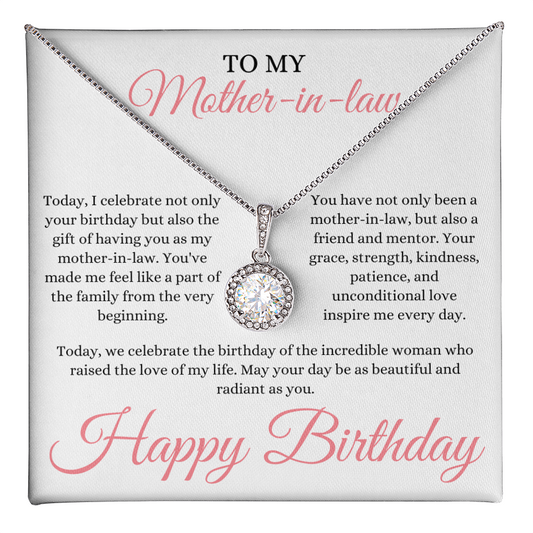 To My Mother-in-Law – Birthday Pendant Necklace