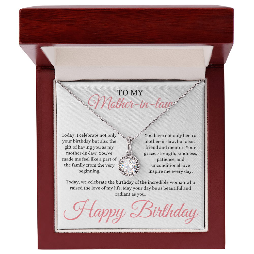 To My Mother-in-Law – Birthday Pendant Necklace