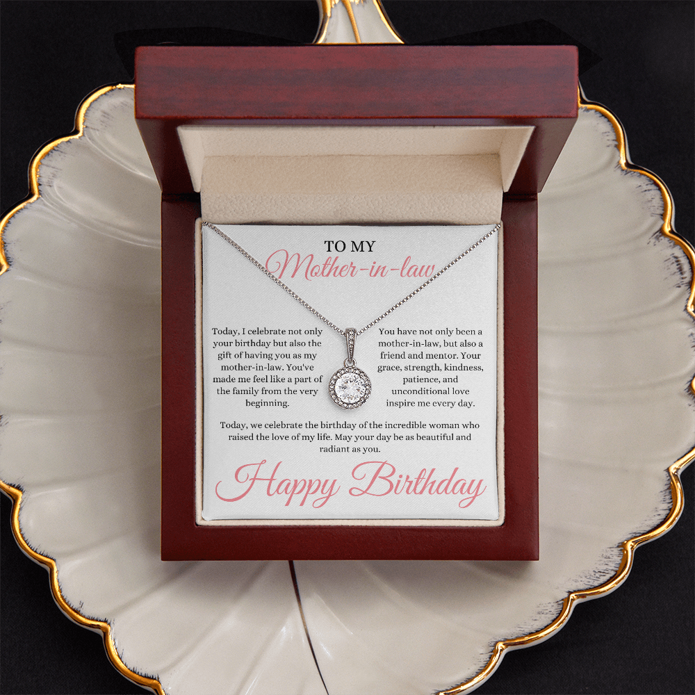 To My Mother-in-Law – Birthday Pendant Necklace