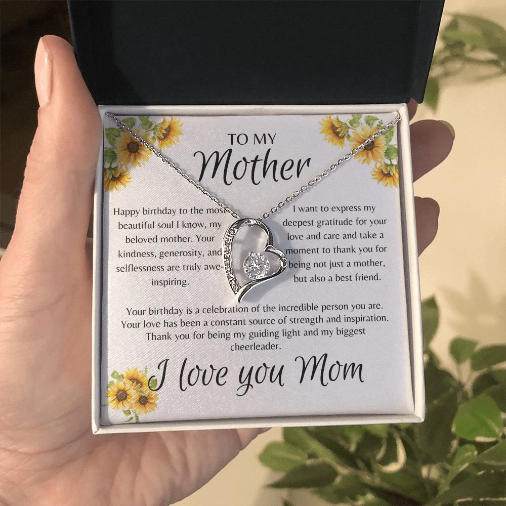 To My Mother - Heart Pendant Necklace