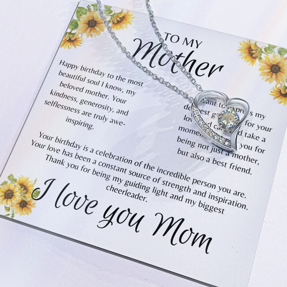 To My Mother - Heart Pendant Necklace