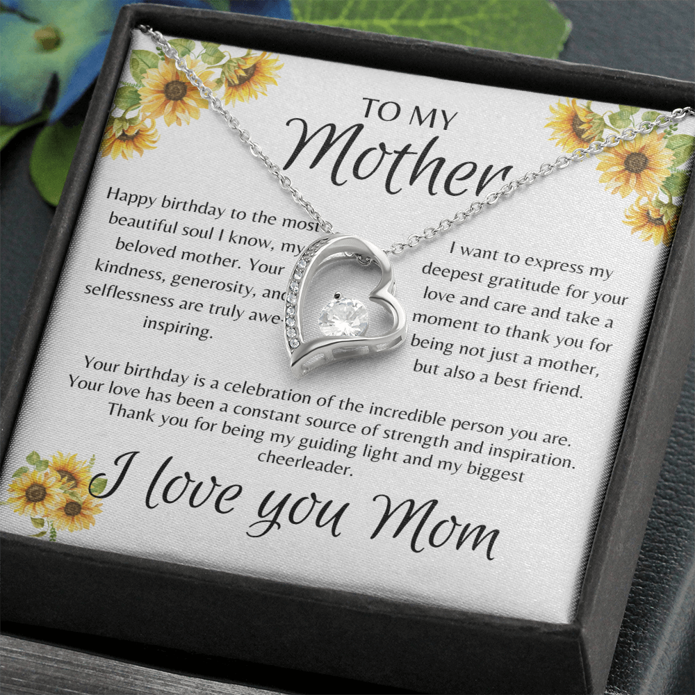 To My Mother - Heart Pendant Necklace