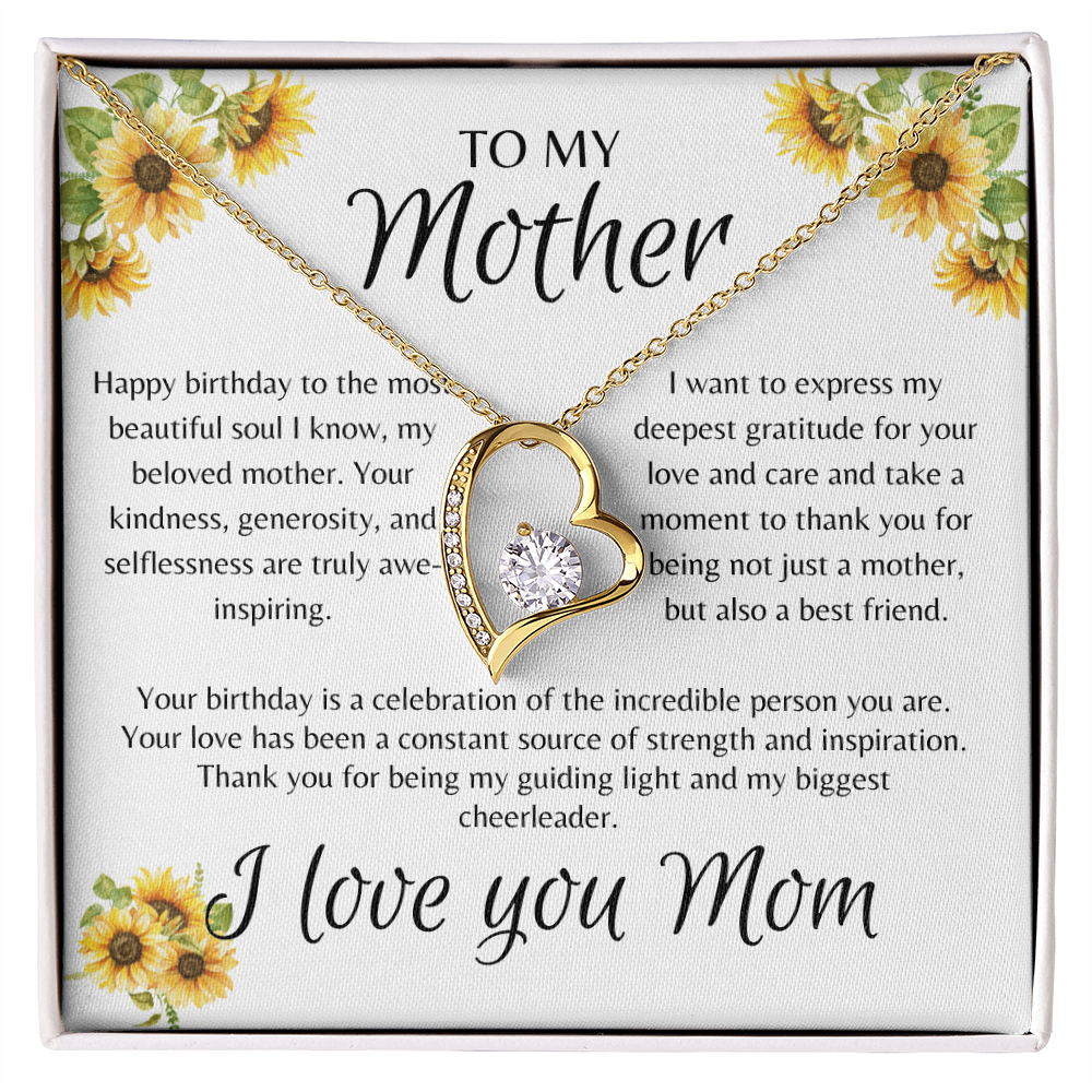 To My Mother - Heart Pendant Necklace