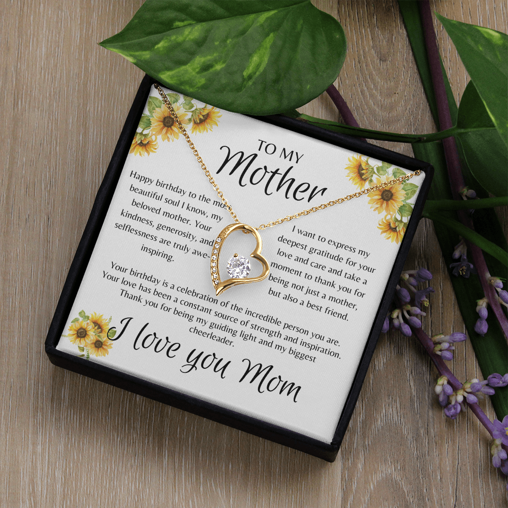 To My Mother - Heart Pendant Necklace