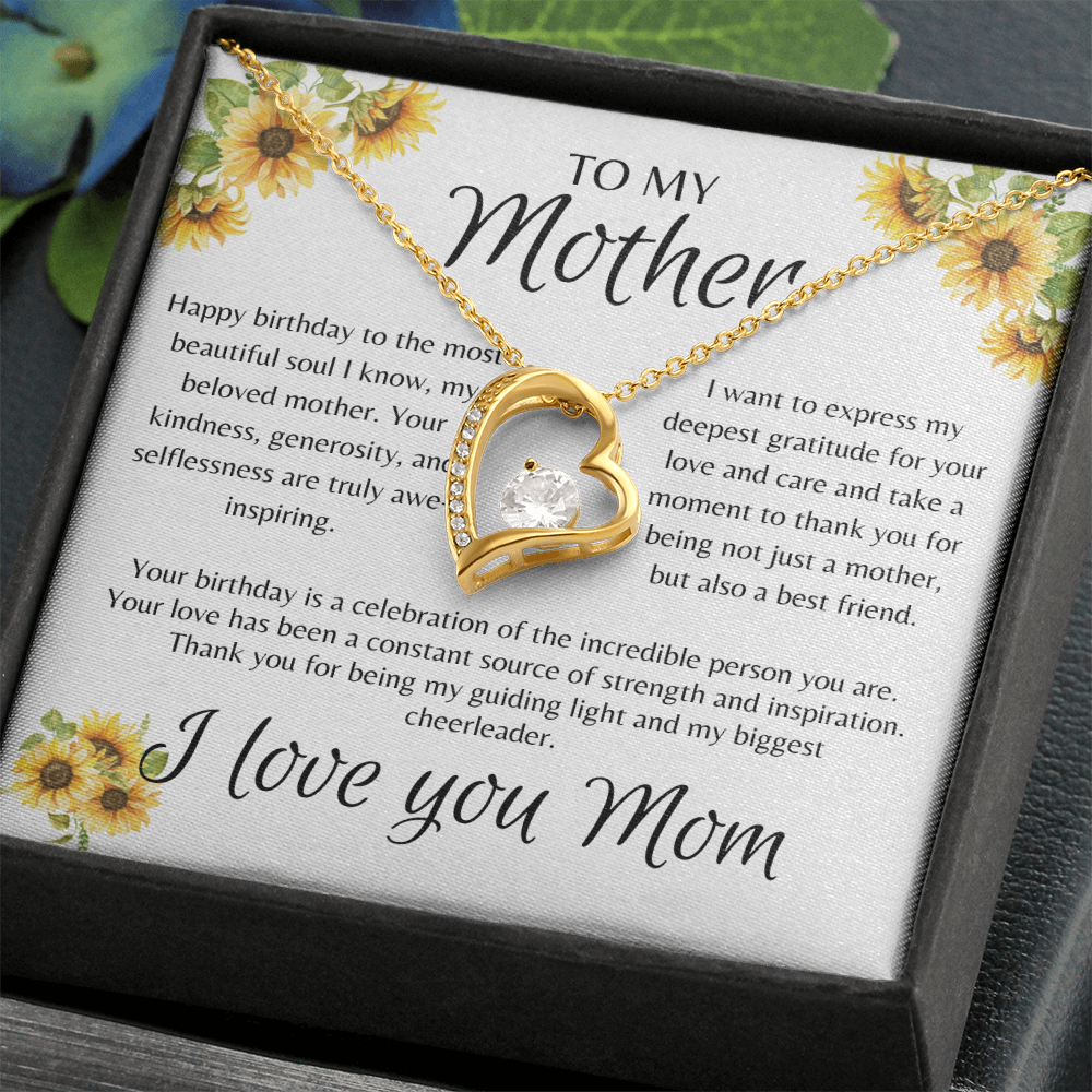 To My Mother - Heart Pendant Necklace