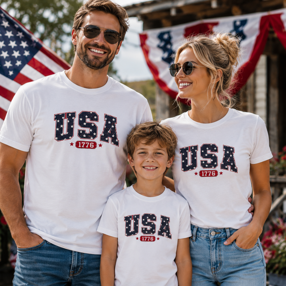 USA 1776 Patriotic Family T-Shirt