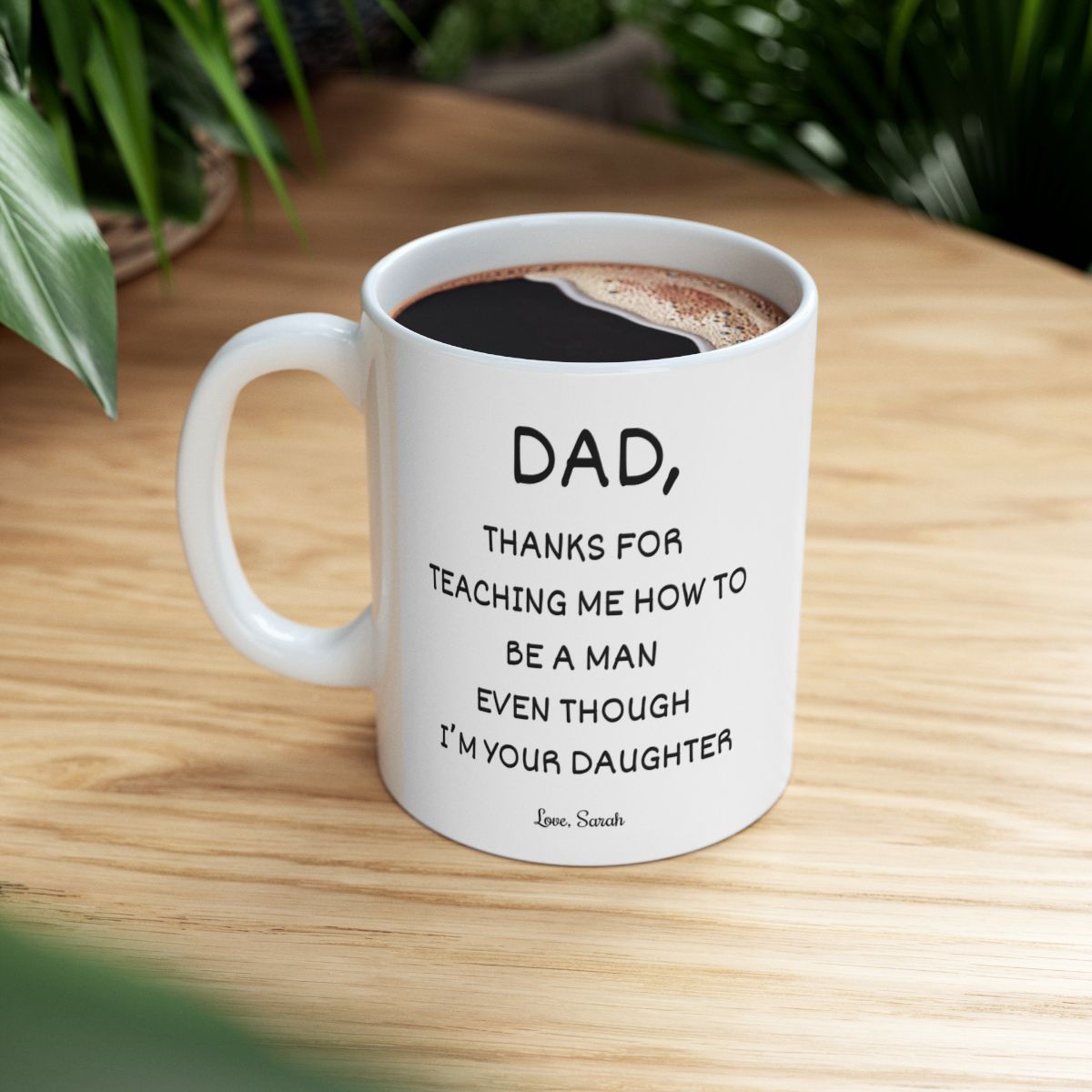Personalized Photo Mug for Dad – Custom Father's Day Coffee Mug from Daughter