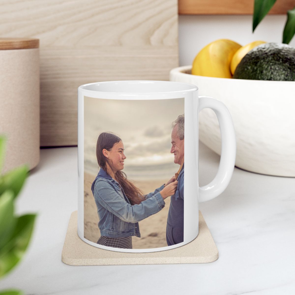 Personalized Photo Mug for Dad – Custom Father's Day Coffee Mug from Daughter
