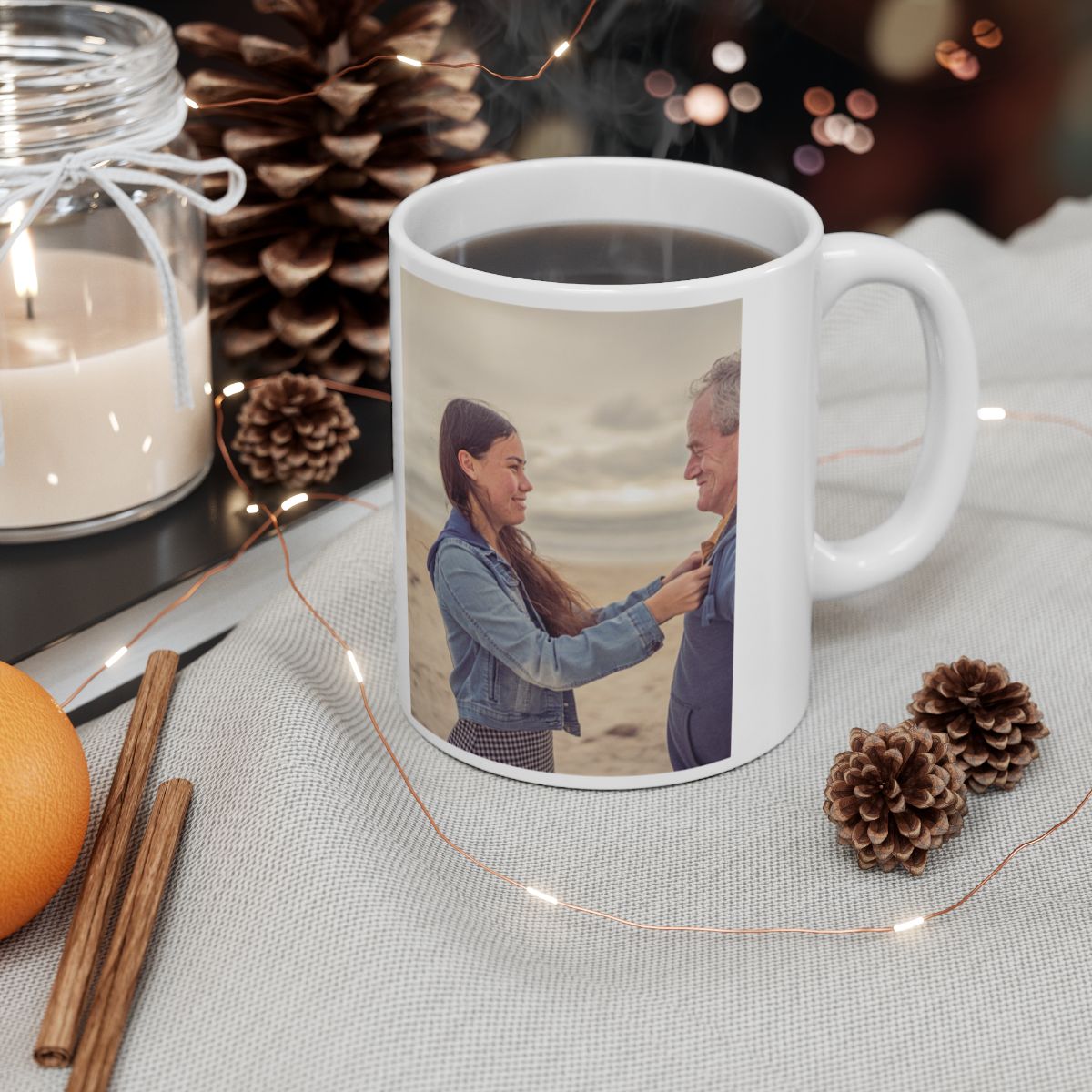 Personalized Photo Mug for Dad – Custom Father's Day Coffee Mug from Daughter