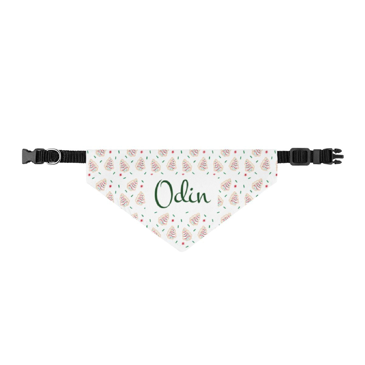 Personalized Christmas Tree Snack Cake Dog Bandana