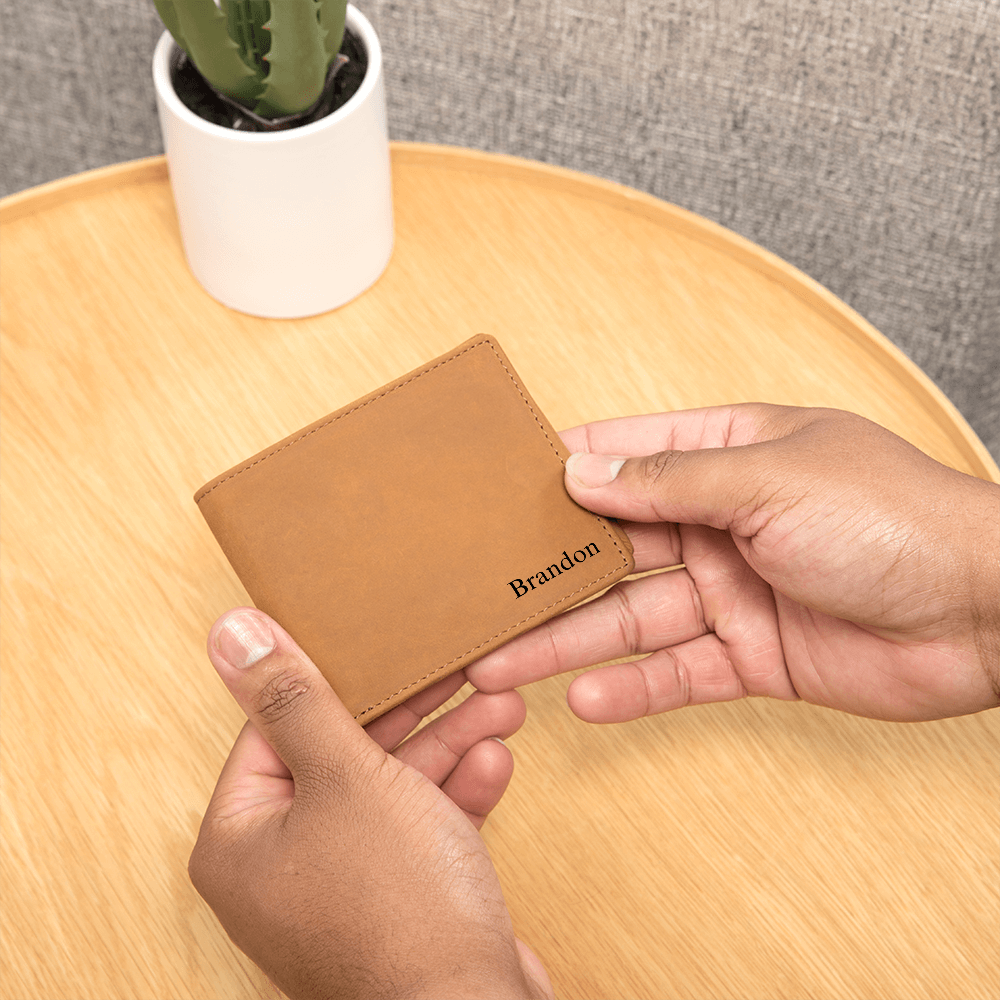 Personalized Leather Wallet – Custom Wallet Gift for Him